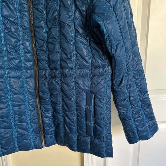 Cabi Womens Small Teal Blue Poseidon Puffer Jacket Quilted Winter Coat style 914 - Picture 4 of 6